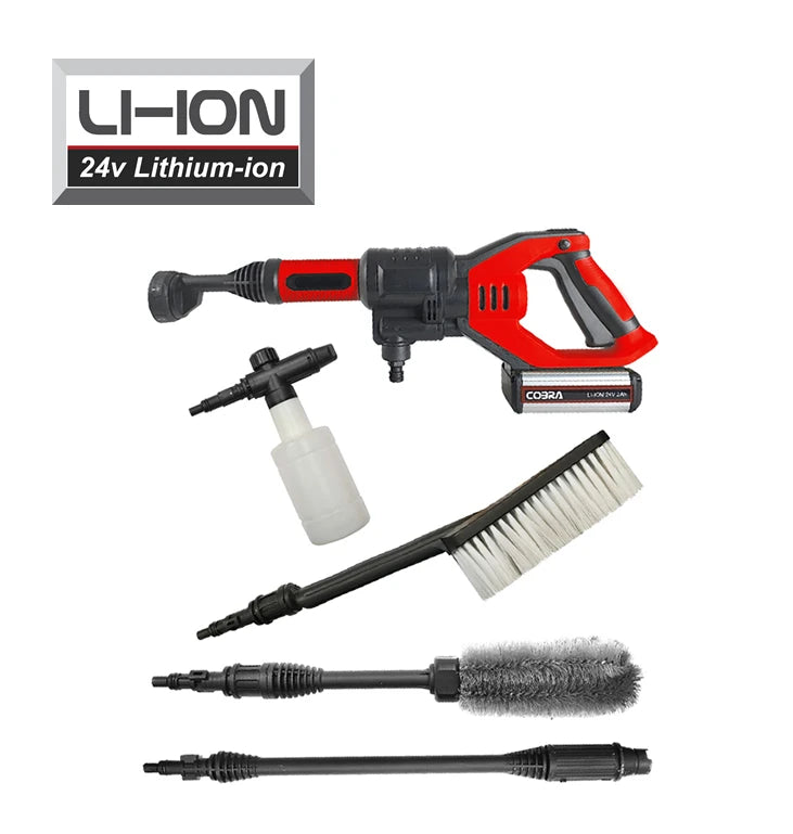 Cobra PW18024V 24v Pressure Washer with Attachments image 0